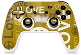 Skin Decal Wrap works with Original Google Stadia Controller Love and Peace Yellow Skin Only CONTROLLER NOT INCLUDED