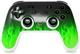 Skin Decal Wrap works with Original Google Stadia Controller Fire Green Skin Only CONTROLLER NOT INCLUDED