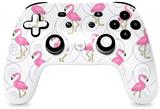 Skin Decal Wrap works with Original Google Stadia Controller Flamingos on White Skin Only CONTROLLER NOT INCLUDED