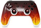 Skin Decal Wrap works with Original Google Stadia Controller Fire on Black Skin Only CONTROLLER NOT INCLUDED