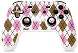 Skin Decal Wrap works with Original Google Stadia Controller Argyle Pink and Brown Skin Only CONTROLLER NOT INCLUDED