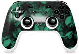 Skin Decal Wrap works with Original Google Stadia Controller Skulls Confetti Seafoam Green Skin Only CONTROLLER NOT INCLUDED