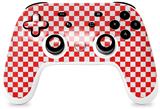 Skin Decal Wrap works with Original Google Stadia Controller Checkered Canvas Red and White Skin Only CONTROLLER NOT INCLUDED
