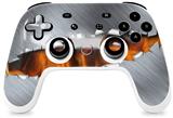Skin Decal Wrap works with Original Google Stadia Controller Ripped Metal Fire Skin Only CONTROLLER NOT INCLUDED