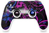 Skin Decal Wrap works with Original Google Stadia Controller Twisted Garden Hot Pink and Blue Skin Only CONTROLLER NOT INCLUDED