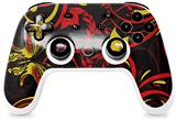 Skin Decal Wrap works with Original Google Stadia Controller Twisted Garden Red and Yellow Skin Only CONTROLLER NOT INCLUDED