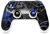 Skin Decal Wrap works with Original Google Stadia Controller Twisted Garden Gray and Blue Skin Only CONTROLLER NOT INCLUDED
