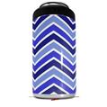 WraptorSkinz Skin Decal Wrap compatible with Yeti 16oz Tal Colster Can Cooler Insulator Zig Zag Blues (COOLER NOT INCLUDED)