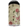 WraptorSkinz Skin Decal Wrap compatible with Yeti 16oz Tal Colster Can Cooler Insulator Flowers and Berries Red (COOLER NOT INCLUDED)