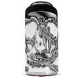 WraptorSkinz Skin Decal Wrap compatible with Yeti 16oz Tal Colster Can Cooler Insulator Chrome Skull on White (COOLER NOT INCLUDED)