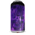 WraptorSkinz Skin Decal Wrap compatible with Yeti 16oz Tal Colster Can Cooler Insulator Flaming Fire Skull Purple (COOLER NOT INCLUDED)