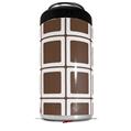 WraptorSkinz Skin Decal Wrap compatible with Yeti 16oz Tal Colster Can Cooler Insulator Squared Chocolate Brown (COOLER NOT INCLUDED)