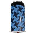 WraptorSkinz Skin Decal Wrap compatible with Yeti 16oz Tal Colster Can Cooler Insulator Retro Houndstooth Blue (COOLER NOT INCLUDED)