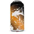 WraptorSkinz Skin Decal Wrap compatible with Yeti 16oz Tal Colster Can Cooler Insulator Halftone Splatter White Orange (COOLER NOT INCLUDED)