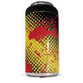WraptorSkinz Skin Decal Wrap compatible with Yeti 16oz Tal Colster Can Cooler Insulator Halftone Splatter Yellow Red (COOLER NOT INCLUDED)