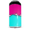 WraptorSkinz Skin Decal Wrap compatible with Yeti 16oz Tal Colster Can Cooler Insulator Ripped Colors Hot Pink Neon Teal (COOLER NOT INCLUDED)