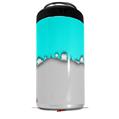 WraptorSkinz Skin Decal Wrap compatible with Yeti 16oz Tal Colster Can Cooler Insulator Ripped Colors Neon Teal Gray (COOLER NOT INCLUDED)