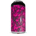 WraptorSkinz Skin Decal Wrap compatible with Yeti 16oz Tal Colster Can Cooler Insulator Scattered Skulls Hot Pink (COOLER NOT INCLUDED)