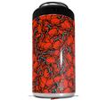 WraptorSkinz Skin Decal Wrap compatible with Yeti 16oz Tal Colster Can Cooler Insulator Scattered Skulls Red (COOLER NOT INCLUDED)