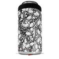 WraptorSkinz Skin Decal Wrap compatible with Yeti 16oz Tal Colster Can Cooler Insulator Scattered Skulls White (COOLER NOT INCLUDED)