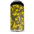 WraptorSkinz Skin Decal Wrap compatible with Yeti 16oz Tal Colster Can Cooler Insulator Scattered Skulls Yellow (COOLER NOT INCLUDED)