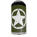 WraptorSkinz Skin Decal Wrap compatible with Yeti 16oz Tal Colster Can Cooler Insulator Distressed Army Star (COOLER NOT INCLUDED)