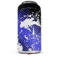 WraptorSkinz Skin Decal Wrap compatible with Yeti 16oz Tal Colster Can Cooler Insulator Halftone Splatter White Blue (COOLER NOT INCLUDED)