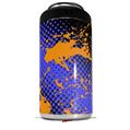 WraptorSkinz Skin Decal Wrap compatible with Yeti 16oz Tal Colster Can Cooler Insulator Halftone Splatter Orange Blue (COOLER NOT INCLUDED)