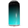 WraptorSkinz Skin Decal Wrap compatible with Yeti 16oz Tal Colster Can Cooler Insulator Smooth Fades Neon Teal Black (COOLER NOT INCLUDED)