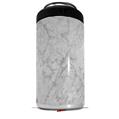 WraptorSkinz Skin Decal Wrap compatible with Yeti 16oz Tal Colster Can Cooler Insulator Marble Granite 09 White Gray (COOLER NOT INCLUDED)