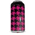 WraptorSkinz Skin Decal Wrap compatible with Yeti 16oz Tal Colster Can Cooler Insulator Houndstooth Hot Pink on Black (COOLER NOT INCLUDED)