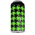 WraptorSkinz Skin Decal Wrap compatible with Yeti 16oz Tal Colster Can Cooler Insulator Houndstooth Neon Lime Green on Black (COOLER NOT INCLUDED)