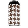 WraptorSkinz Skin Decal Wrap compatible with Yeti 16oz Tal Colster Can Cooler Insulator Houndstooth Chocolate Brown (COOLER NOT INCLUDED)