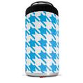 WraptorSkinz Skin Decal Wrap compatible with Yeti 16oz Tal Colster Can Cooler Insulator Houndstooth Blue Neon (COOLER NOT INCLUDED)