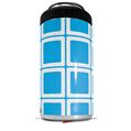 WraptorSkinz Skin Decal Wrap compatible with Yeti 16oz Tal Colster Can Cooler Insulator Squared Neon Blue (COOLER NOT INCLUDED)