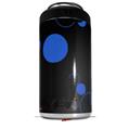 WraptorSkinz Skin Decal Wrap compatible with Yeti 16oz Tal Colster Can Cooler Insulator Lots of Dots Blue on Black (COOLER NOT INCLUDED)