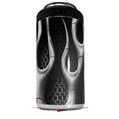 WraptorSkinz Skin Decal Wrap compatible with Yeti 16oz Tal Colster Can Cooler Insulator Metal Flames Chrome (COOLER NOT INCLUDED)