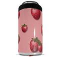 WraptorSkinz Skin Decal Wrap compatible with Yeti 16oz Tal Colster Can Cooler Insulator Strawberries on Pink (COOLER NOT INCLUDED)