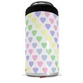WraptorSkinz Skin Decal Wrap compatible with Yeti 16oz Tal Colster Can Cooler Insulator Pastel Hearts on White (COOLER NOT INCLUDED)