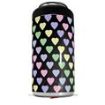 WraptorSkinz Skin Decal Wrap compatible with Yeti 16oz Tal Colster Can Cooler Insulator Pastel Hearts on Black (COOLER NOT INCLUDED)