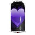 WraptorSkinz Skin Decal Wrap compatible with Yeti 16oz Tal Colster Can Cooler Insulator Glass Heart Grunge Purple (COOLER NOT INCLUDED)