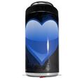 WraptorSkinz Skin Decal Wrap compatible with Yeti 16oz Tal Colster Can Cooler Insulator Glass Heart Grunge Blue (COOLER NOT INCLUDED)