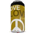 WraptorSkinz Skin Decal Wrap compatible with Yeti 16oz Tal Colster Can Cooler Insulator Love and Peace Yellow (COOLER NOT INCLUDED)