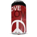 WraptorSkinz Skin Decal Wrap compatible with Yeti 16oz Tal Colster Can Cooler Insulator Love and Peace Red (COOLER NOT INCLUDED)