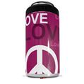 WraptorSkinz Skin Decal Wrap compatible with Yeti 16oz Tal Colster Can Cooler Insulator Love and Peace Hot Pink (COOLER NOT INCLUDED)