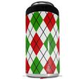WraptorSkinz Skin Decal Wrap compatible with Yeti 16oz Tal Colster Can Cooler Insulator Argyle Red and Green (COOLER NOT INCLUDED)