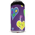 WraptorSkinz Skin Decal Wrap compatible with Yeti 16oz Tal Colster Can Cooler Insulator Crazy Hearts (COOLER NOT INCLUDED)