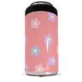 WraptorSkinz Skin Decal Wrap compatible with Yeti 16oz Tal Colster Can Cooler Insulator Pastel Flowers on Pink (COOLER NOT INCLUDED)