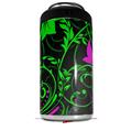 WraptorSkinz Skin Decal Wrap compatible with Yeti 16oz Tal Colster Can Cooler Insulator Twisted Garden Green and Hot Pink (COOLER NOT INCLUDED)