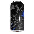 WraptorSkinz Skin Decal Wrap compatible with Yeti 16oz Tal Colster Can Cooler Insulator Twisted Garden Gray and Blue (COOLER NOT INCLUDED)